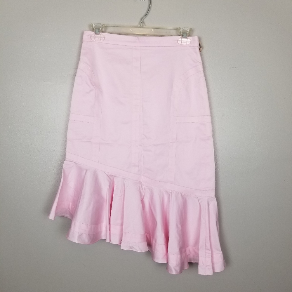Fame and Partners pink asymmetrical skirt, size 4